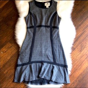 Anthropologie Black and Gray Dress